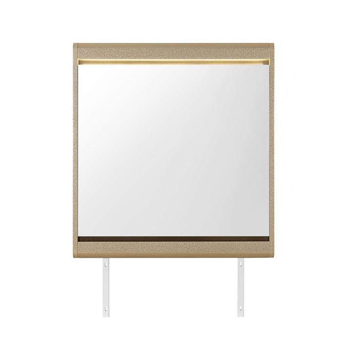 Gigi - Mirror With LED Lights, Large Scale Design For Dressers - Gold Global Furniture USA