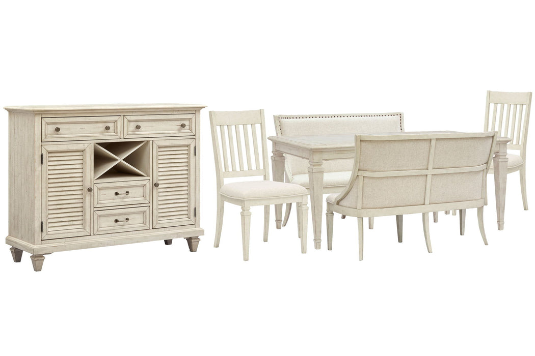 Newport - 6 Piece Extendable Rectangular Dining Table Set Magnussen Furniture