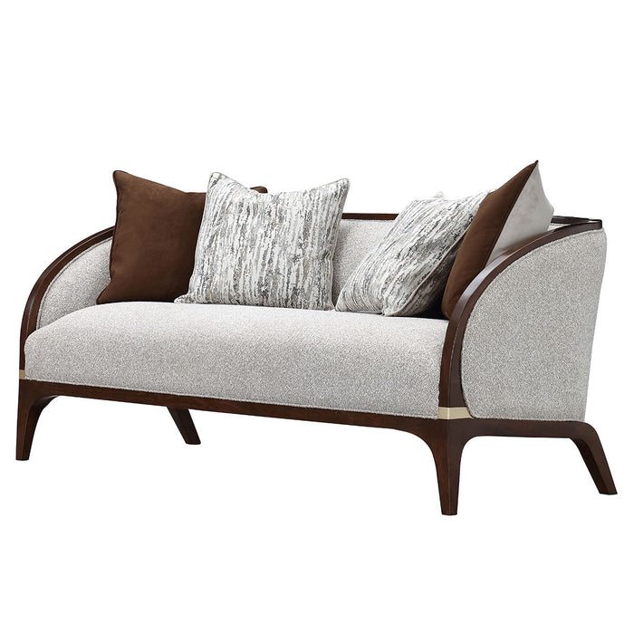 Houston - Loveseat - Pebble / Walnut