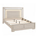 Ciara - King Bed With LED Panel Headboard, Low Profile Design - Beige Global Furniture USA