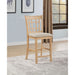 Davis - Counter Height Dining Chair Linen (Set of 2) - Light Oak Furniture Max