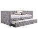 Cross - Upholstered Twin Daybed With Trundle - Gray Furniture Max