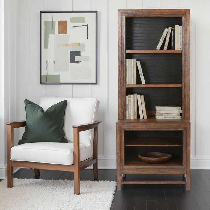 Bookcase Pier, 2 Tone - Brown Home Essentials