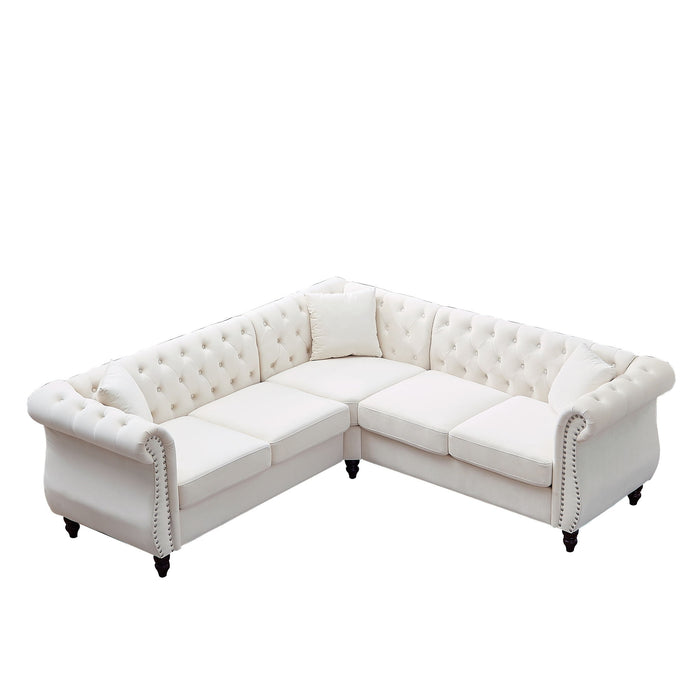Streamline Modern L-Shaped Corner Sofa Home Essentials