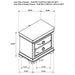 Leonide - 2 Drawer Nightstand With USB Charging And Hidden Storage - Cherry Furniture Max