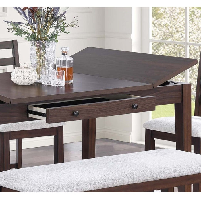 Counter Height Dining Table With Lift Top Storage And Front Drawer - Walnut Home Essentials