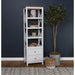 Delaney - 4 Shelf Bookcase With Top Storage Tower - White Furniture Max