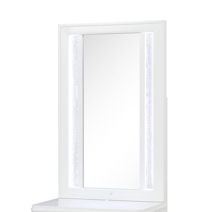Abigale - Nightstand Top Mirror With LED Lighting (Only Mirror Top) - White Matrix Furniture Group