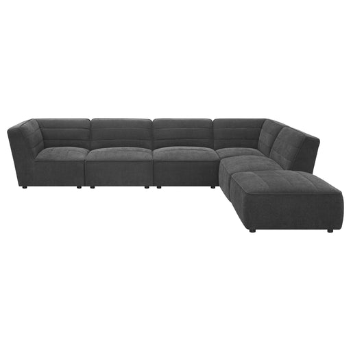 Vincent - 6 Piece Modular Sectional - Charcoal Furniture Max