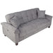 Adjustable Sofa With Hidden Storage And USB Port, Plush Cube Pattern Couch With Pillows - Gray Home Essentials