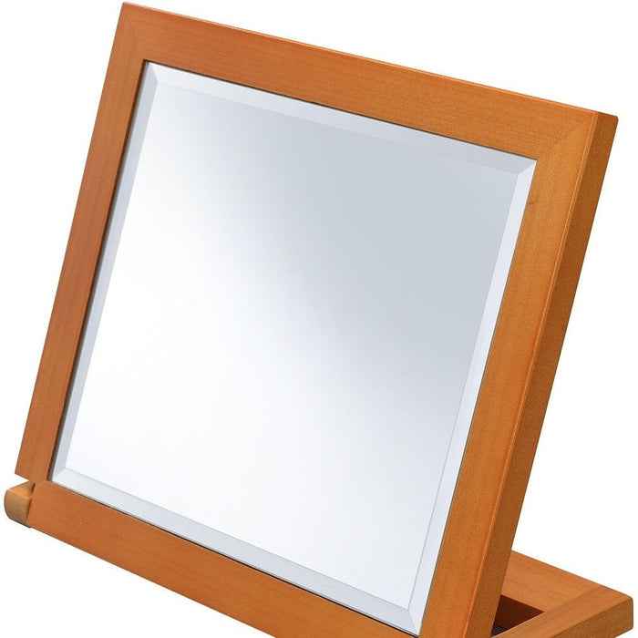 Rectangle Makeup Shaving Tabletop Mirror - Brown