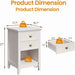 Nightstand With 2 Drawers Bedside Table Home Essentials