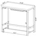 Tonneson - Bar Table With Trestle Base And Wine Storage - White Furniture Max