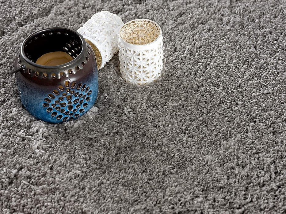 4' x 6' Modern Solid Shag Area Rug - Ivory