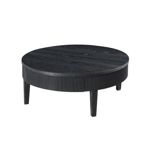 Tate - Round One Drawer Coffee Table - Black New Classic