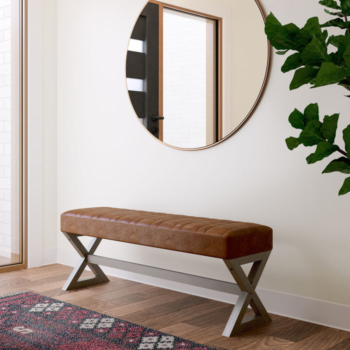 Salinger - Large Upholstered Ottoman Bench Simpli-Home