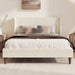 Upholstered Modern Platform Bed With Wingback Headboard Hearth and Haven