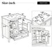 Modern Bathroom Vanity With Sink, Soft Close Drawers & Door, Storage Rack Noble House