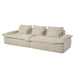 Jesse - Oversized Sofa With 6 Pillows - Beige Linen ACME