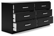 Finch - Six Drawer Dresser - 29'' Height - Black Signature Design by Ashley®