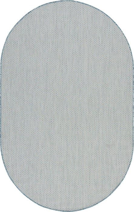 5' X 8' Geometric Power Loom Area Rug - Blue