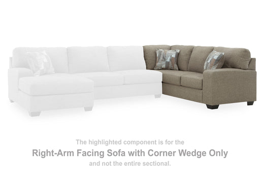 Newellen - RAF Sofa With Corner Wedge - Beige Benchcraft®