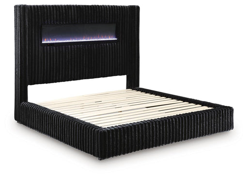 Tayleena - Upholstered Bed With Fireplace And Wireless Audio Signature Design by Ashley®