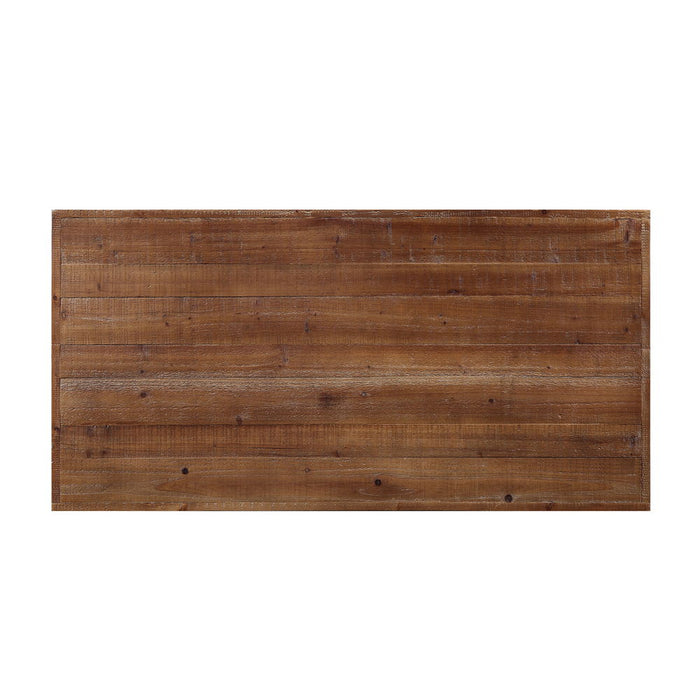 Ikram - Coffee Table - Weathered Oak & Sandy Black ACME