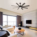 66" Ceiling Fan With Dimmable LED Light, 8 Blades, Smart Remote Control, Reversible DC Motor, For Home Office - Matte Black Daily Nest