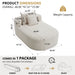 Oversized Chaise Lounge Sofa Bed With Deep Seat And Soft Pillows Home Essentials