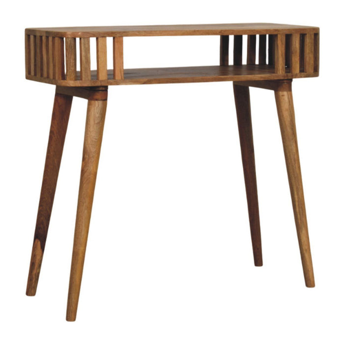 Slatted Console - Light Brown Artisan Furniture