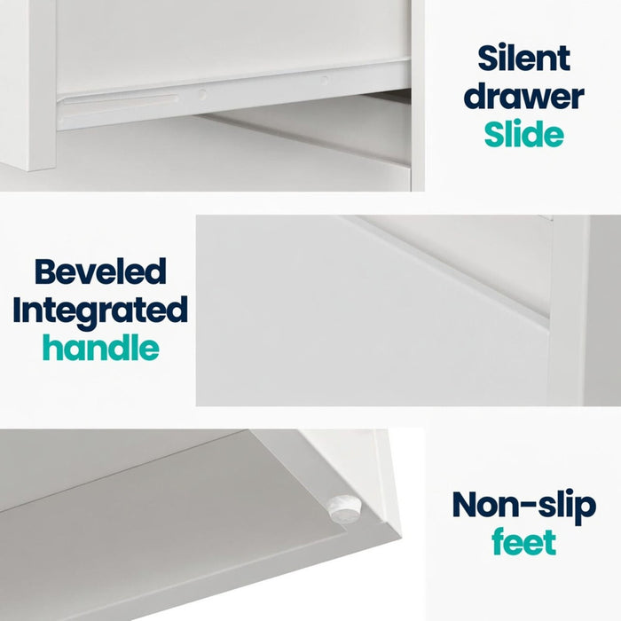 3 Drawer Nightstand, Bedroom Side Table Home Essentials
