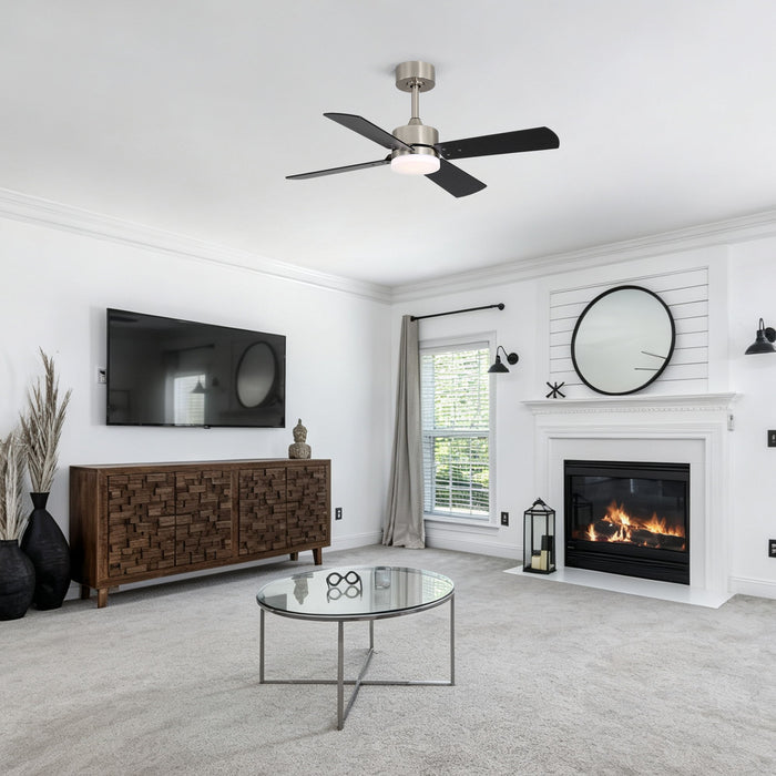 42" Ceiling Fan With Light And Memory Function, DC Reversible Motor, 4 Blades Daily Nest