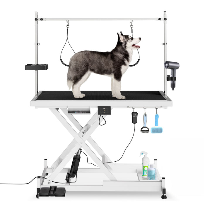 Super Deluxe Electric Pet Grooming Table, Height Adjustable Daily Nest