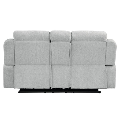 Galya - Motion Loveseat With Console - Light Gray Chenille ACME