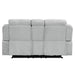 Galya - Motion Loveseat With Console - Light Gray Chenille ACME