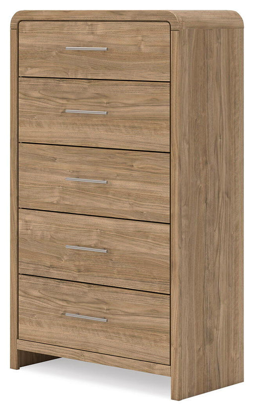 Gramburg - Five Drawer Chest - Warm Natural Brown Signature Design by Ashley®