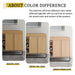 58" Freestanding Bathroom Cabinet With 4 Soft Close Doors & 3 Open Racks (Vanity Only, No Sink) - Oak Home Essentials