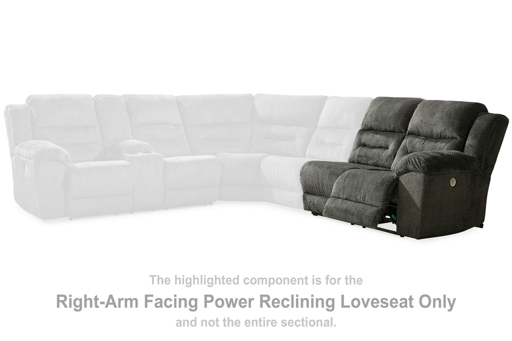 Nettington - Smoke - Raf Power Rec Loveseat