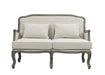 Tania - Loveseat With 2 Pillows - Cream Linen & Gray ACME