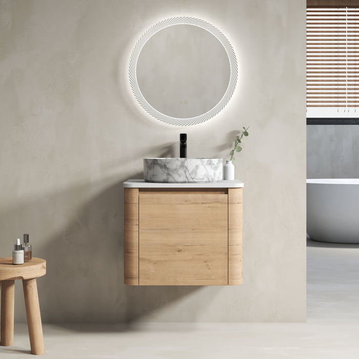 Wall Mounted Bathroom Vanity With Art Sink & 1 Soft Close Door Home Essentials