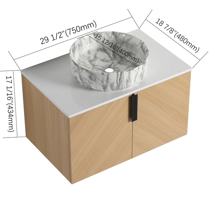 Wall Mounted Design Bathroom Vanity & Art Sink Home Essentials