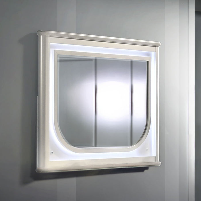 Laveda - Mirror With LED - Pearl White