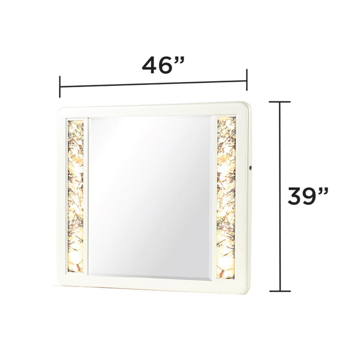 La Pierre - Rectangular Mirror With LED Lighting Panels - Beige Matrix Furniture Group