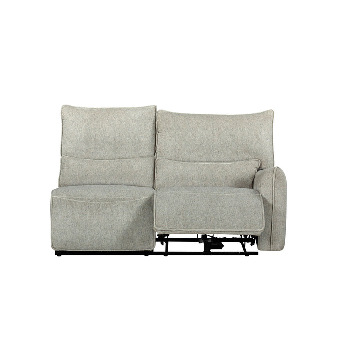 Remsen - RAF Loveseat With One Power Headrest & Footrest - Latte