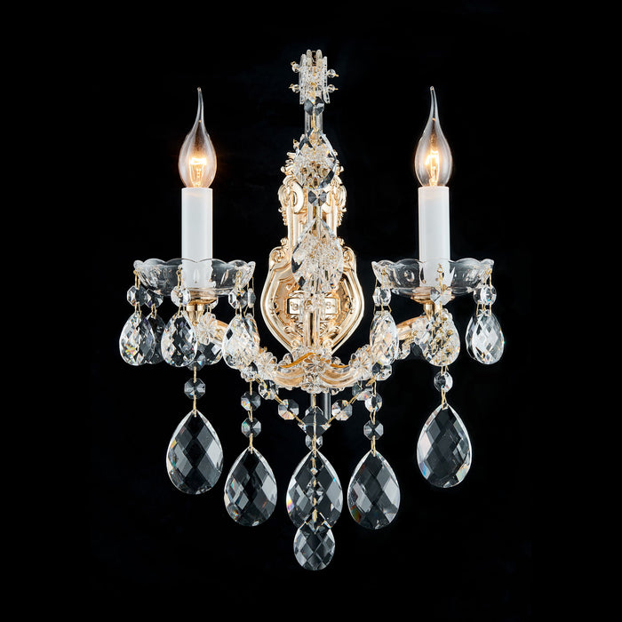 Michael Amini Lighting - La Scala Traditional Crystal Wall Sconce - Gold Michael Amini