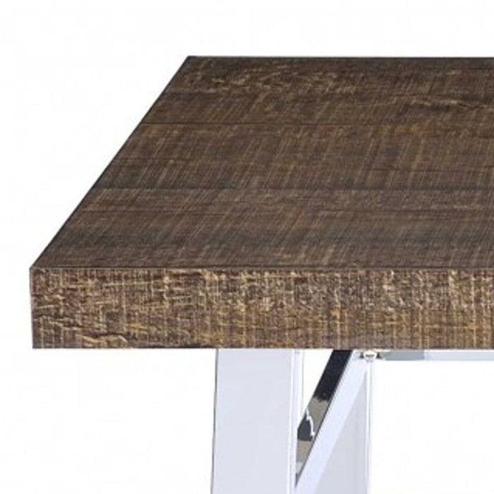 Square Manufactured Wood Bar Table - Brown And White