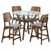 Oscar - Round Glass Counter Table Set New Classic