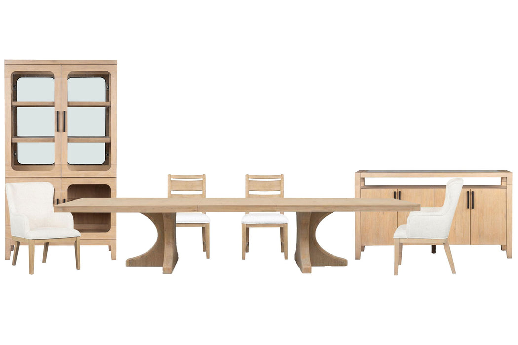 Somerset - Extendable Trestle Dining Table Set Magnussen Furniture