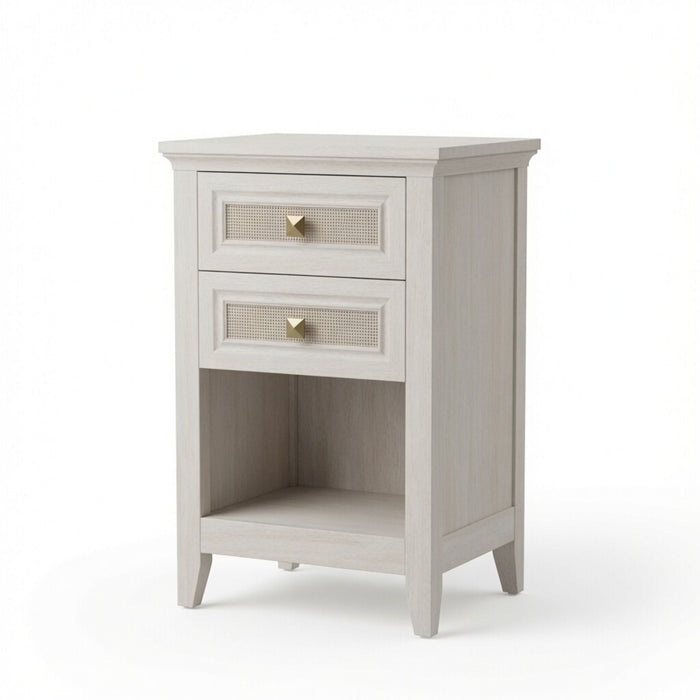 Nightstands With 2 Drawers, Bedside Tables For Small Spaces (Set of 2) - White Home Essentials